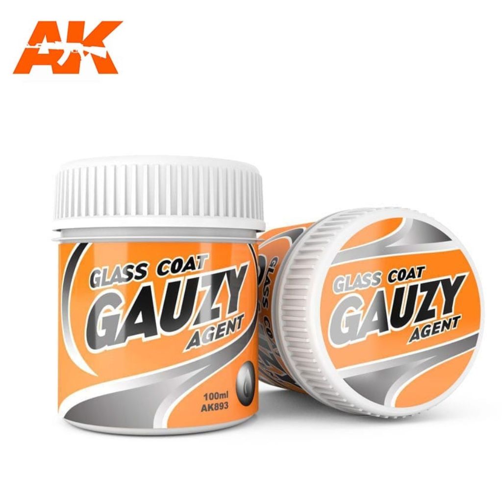 AK Interactive Gauzy Agent Glass Coat permatomo stiklo sluoksnis, 100 ml