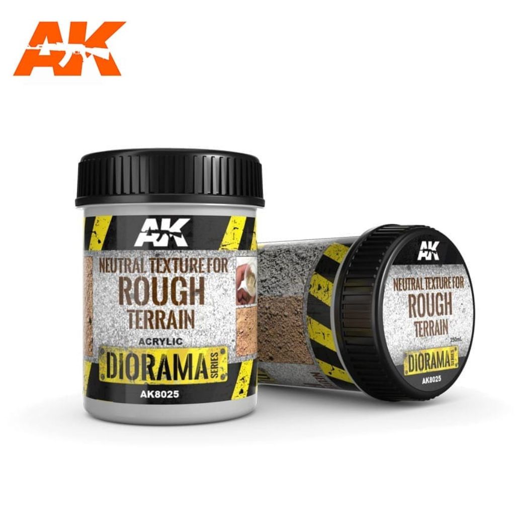 AK Interactive Diorama - Rough Terrain tekstūra, 250 ml