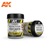 AK Interactive Diorama - Terrains Neutral Texture For Earth tekstūra, 250 ml