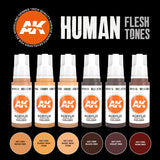 AK-Interactive 3GEN Human Flesh Tones Acrylic Paint Set, 6x12 ml