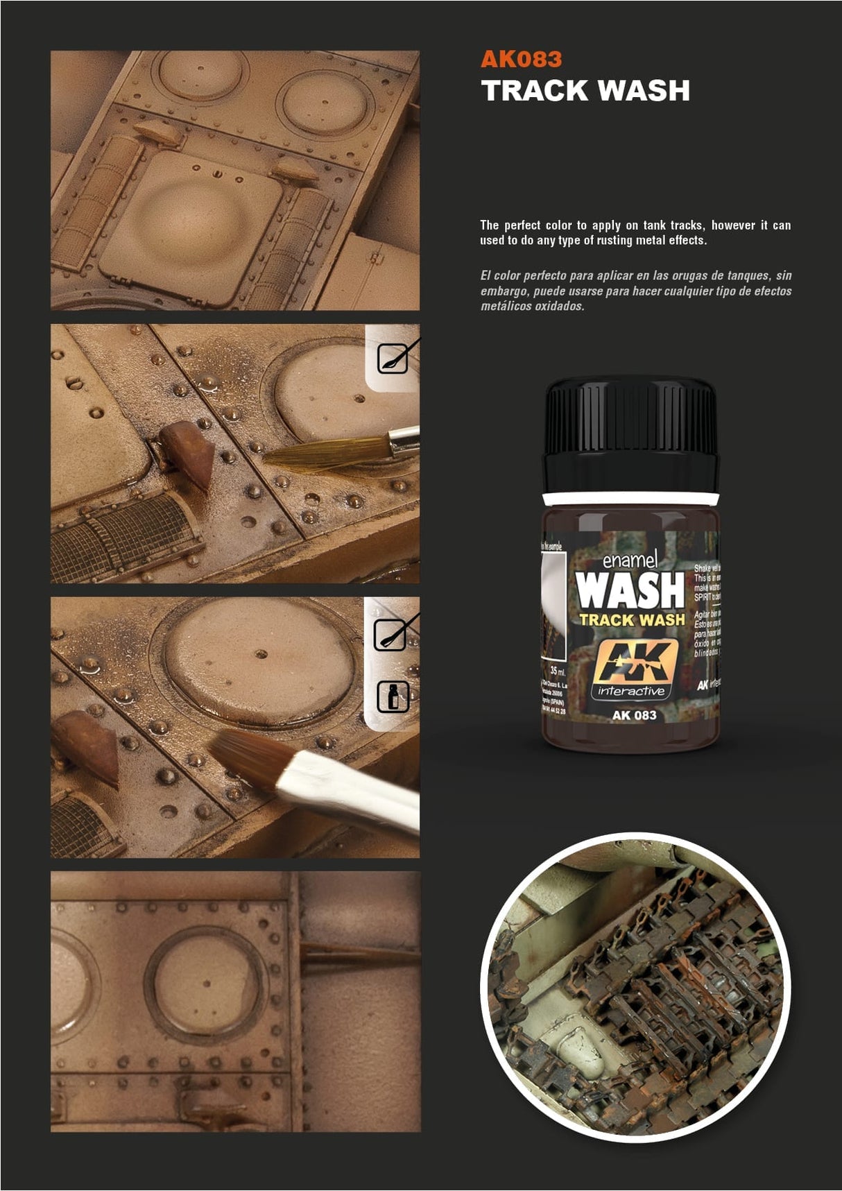 AK Interactive Track Wash, 35 ml