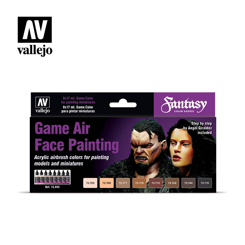 Vallejo Game Air Face Painting akrilinių dažų rinkinys, 8x17 ml