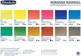 Schmincke Horadam Aquarell 12 Colour Set with a Brush, Half-Pan