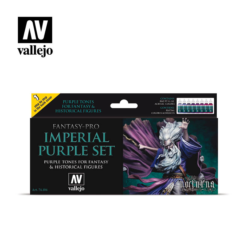 Vallejo Imperial Purple akrilinių dažų rinkinys, 8x17 ml