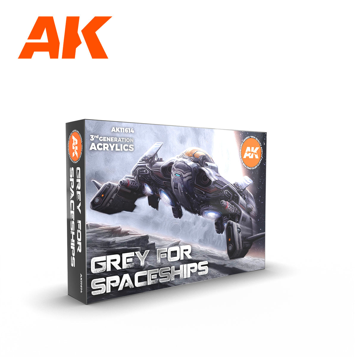 AK-Interactive 3GEN Grey for Spaceships Acrylic Paint Set, 6x17ml