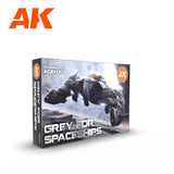 AK Interactive 3GEN Grey for Spaceships akrilinių dažų rinkinys, 6x17 ml