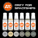 AK Interactive 3GEN Grey for Spaceships akrilinių dažų rinkinys, 6x17 ml