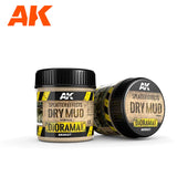 AK Interactive Diorama - Splatter Dry Mud tekstūra, 100 ml